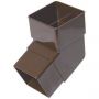FloPlast Square Downpipe Offset Bend - 112 Degree Brown