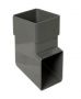 FloPlast Square Downpipe Shoe - 65mm Anthracite Grey