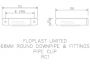 FloPlast Round Downpipe Clip - 68mm White