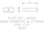 FloPlast Mini Gutter Downpipe Clip - 50mm Black