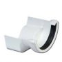 FloPlast PVC Half Round to Cast Iron Ogee Right Hand Gutter Adaptor - White