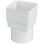 FloPlast PVC Square to PVC Round Downpipe Adaptor - White