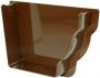 FloPlast Ogee Gutter Internal Stopend Right Hand - 110mm x 80mm Brown