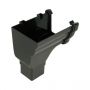 FloPlast Ogee Gutter Stopend Outlet Left Hand - 110mm x 80mm Cast Iron Effect