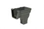 Ogee Gutter Stopend Outlet Right Hand - 110mm x 80mm Anthracite Grey