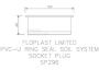 FloPlast Ring Seal Soil Socket Plug - 110mm Grey