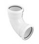 FloPlast Ring Seal Soil Bend Double Socket - 92.5 Degree x 110mm White