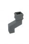 Cast Iron Square Downpipe Offset - 115mm Projection 75mm Primed