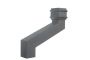 Cast Iron Square Downpipe Offset - 305mm Projection 100mm Primed
