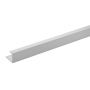 Compact Shower Wall End Trim - 2450mm Satin Silver