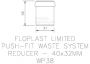 FloPlast Push Fit Waste Reducer - 40mm x 32mm Grey