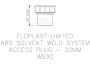 FloPlast Solvent Weld Waste Access Plug - 32mm Black