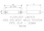 FloPlast Solvent Weld Waste Pipe Clip - 50mm Black