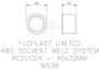 FloPlast Solvent Weld Waste Reducer - 40mm x 32mm White