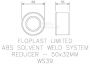 FloPlast Solvent Weld Waste Reducer - 50mm x 32mm White