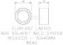 FloPlast Solvent Weld Waste Reducer - 50mm x 40mm Black