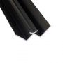 Laminate Wall Panel Internal Corner Trim - 2420mm Black
