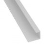 Laminate Wall Panel End Cap Trim - 2420mm White