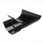 Cast Iron Half Round Gutter Left Hand Angle - 90 Degree x 150mm Black