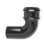 Cast Iron Round Downpipe Bend - 92.5 Degree x 65mm Black