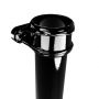 Cast Iron Round Eared Downpipe - Socket On One End - 75mm x 914mm Black