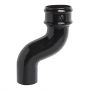 Cast Iron Round Downpipe Offset - 115mm Projection 75mm Black