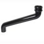 Cast Iron Round Downpipe Offset - 533mm Projection 75mm Black