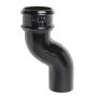 Cast Iron Round Downpipe Offset - 75mm Projection 100mm Black