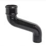 Cast Iron Round Downpipe Offset - 230mm Projection 100mm Black