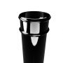 Cast Iron Round Non-Eared Downpipe - Socket On One End - 150mm x 914mm Black