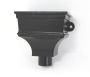 Cast Iron Round Downpipe Hopper Head Traditional Shallow Eared Outlet - 65mm Black