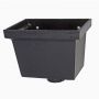 Cast Iron Rectangular Standard Hopper Head Plain Outlet - 255mm for 75mm Downpipe Black
