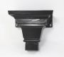 Cast Iron Round Downpipe Hopper Head Traditional Shallow Flanged Outlet - 65mm Black