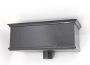 Cast Iron Rectangular Hopper Head Long Outlet - 482mm for 65mm Downpipe Black