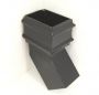 Cast Iron Square Downpipe Bend - 135 Degree x 75mm Black