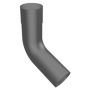 Aluminium Round Swaged Downpipe Bend - 112.5 Degree x 76mm PPC Finish Anthracite Grey