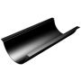 Aluminium Beaded Half Round Gutter - 125mm x 3mtr PPC Finish Black