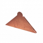 Copper Roll Top Roof Ridge Stop End - 80mm Side