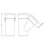 FloPlast Drainage Junction Double Socket - 45 Degree x 110mm