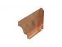 Copper Large Ogee Gutter Left Stop End - 145mm