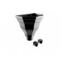 Cast Aluminium Round Merus Small Hopper - 76mm PPC Finish Black