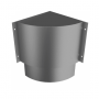 Aluminium Round Swaged Numina Corner Hopper - 76mm PPC Finish Anthracite Grey