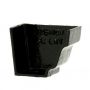 Cast Iron H16 Ogee Gutter External Stopend - 150mm Black