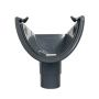 FloPlast Deepflow/ Hi-Cap Gutter Stopend Outlet - 115mm x 75mm Anthracite Grey