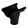 Galeco Industrial Gutter Running Outlet - 150mm Black