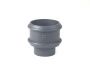 Cast Iron Round Downpipe Non-Eared Loose Socket with Spigot - 150mm Primed