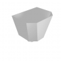 Aluminium Round Swaged Saturn Small Hopper - 76mm PPC Finish