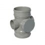 FloPlast Solvent Weld Soil Access Pipe - 110mm Olive Grey