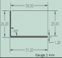 Fibre Cement Cladding Aluminium Top Vent Strip - 3mtr