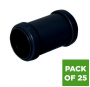 FloPlast Push Fit Waste Coupling - 32mm Black - Pack of 25